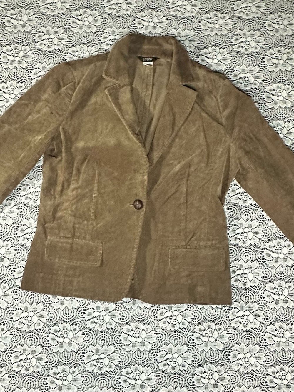 J. Crew Women's Dark Tan Corduroy Blazer- Size 6